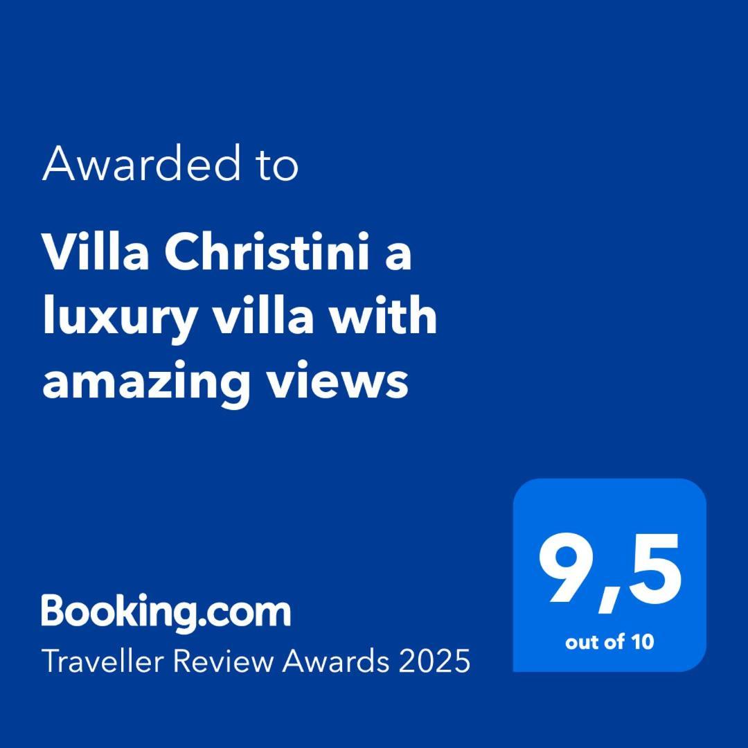 Villa Christini A Luxury Villa With Amazing Views Tzitzifés Dış mekan fotoğraf